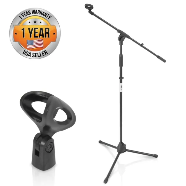 Pyle PMKS3 Tripod Microphone Stand W/ Extending Boom Height Adjustable