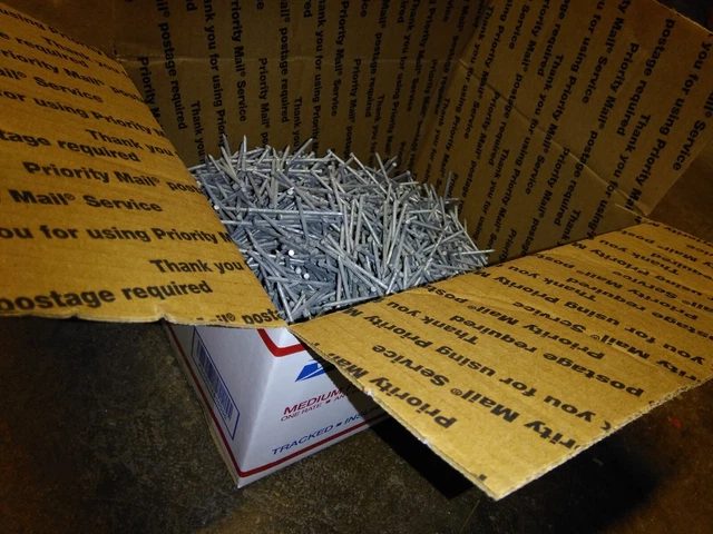 8D  2 1/2" FINISHING NAILS GALVANIZED, 8 pounds