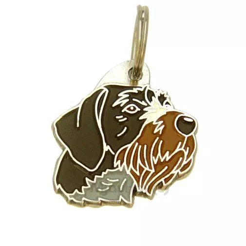 Dog name ID Tag,  German wirehaired pointer, Personalized, Engraved, Handmade