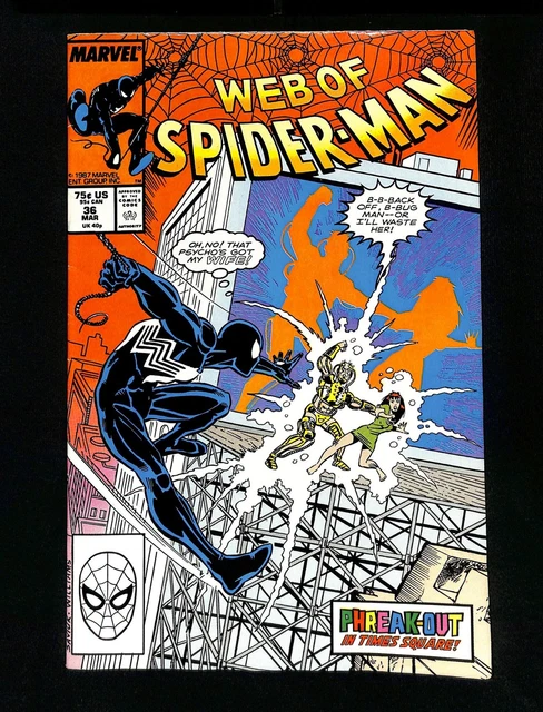 Web of Spider-Man #36 1st Appearance Tombstone! Marvel 1988