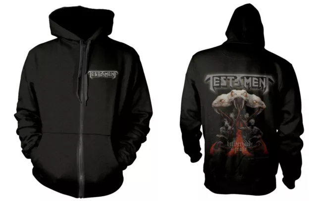 Testament Brotherhood of the Snake Hoodie mit Reißverschluss NEU OFFIZIELL 3