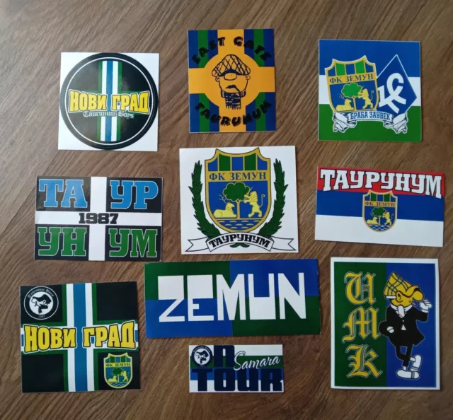 12 x Football Ultras Stickers Radnički Kragujevac-DEVILS