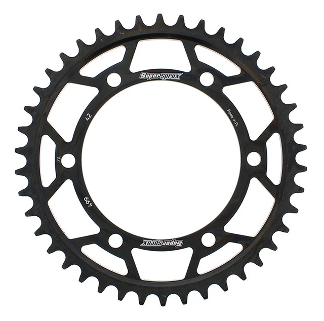 Supersprox Rear Steel Sprocket 42T Black RFE-499-42-BLK