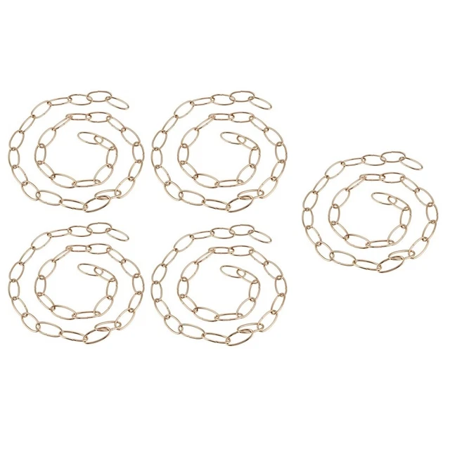 5 Pezzi 1M Catena Resistente Per Lampada A Sospensione Vintage Lampadario, 6236