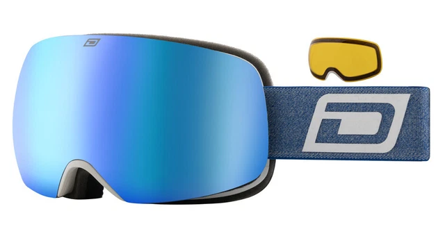 Dirty Dog MUTANT ORACLE Ski-/Snowboardbrille MATTWEISS/BLAU SPIEGEL + GELB
