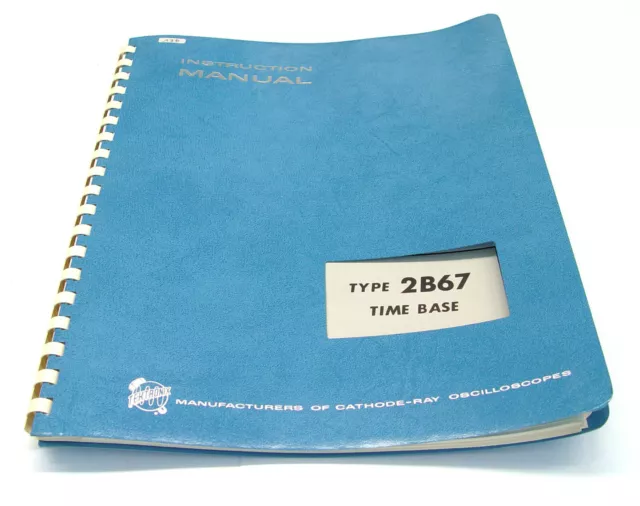 Tektronix 2B67 Time Base, Instruction Manual, Bedienung & Service, 560er Scopes