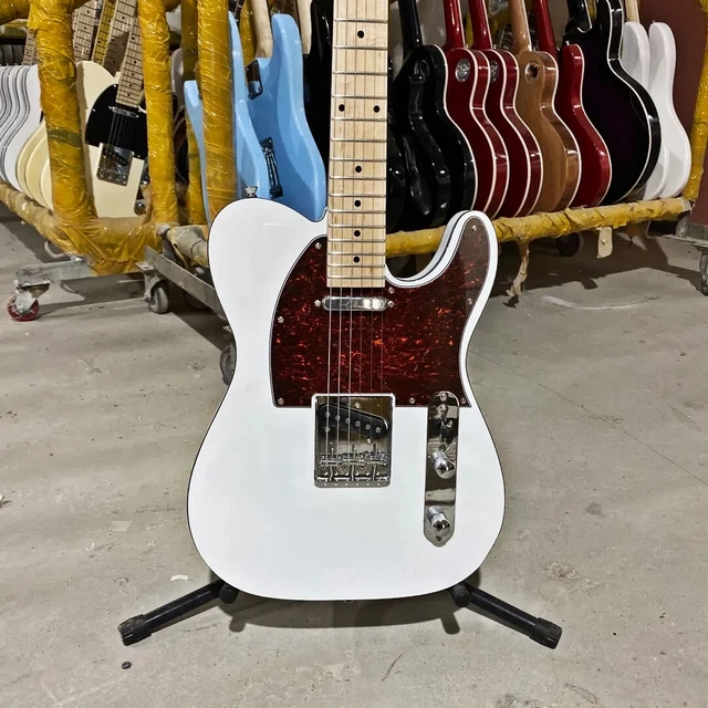 TL Electric Guitar Maple Fingerboard Red Tortoise Shell Pickguard Double Binding