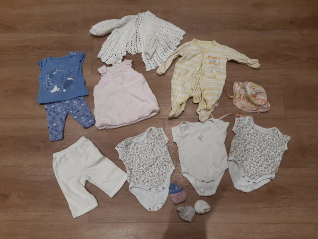 0-3 month baby girl clothes bundle - 13 items incl. mothercare, Tu & Gap brands