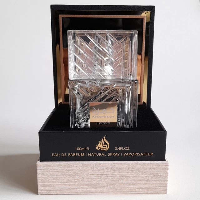 Lattafa Khamrah 100ML (EMPTY BOTTLE) and Box - Collectable Perfume Bottles