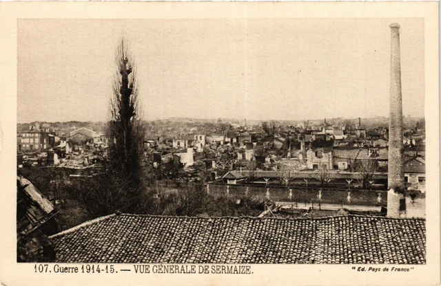 CPA AK Militaire Vue generale de Sermaize (361743)