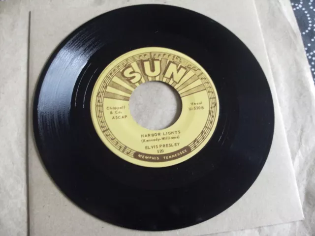 A Young 'Elvis Presley'= *Harbor Lights* 1954 (U.s.sun Reissue 45) Ex