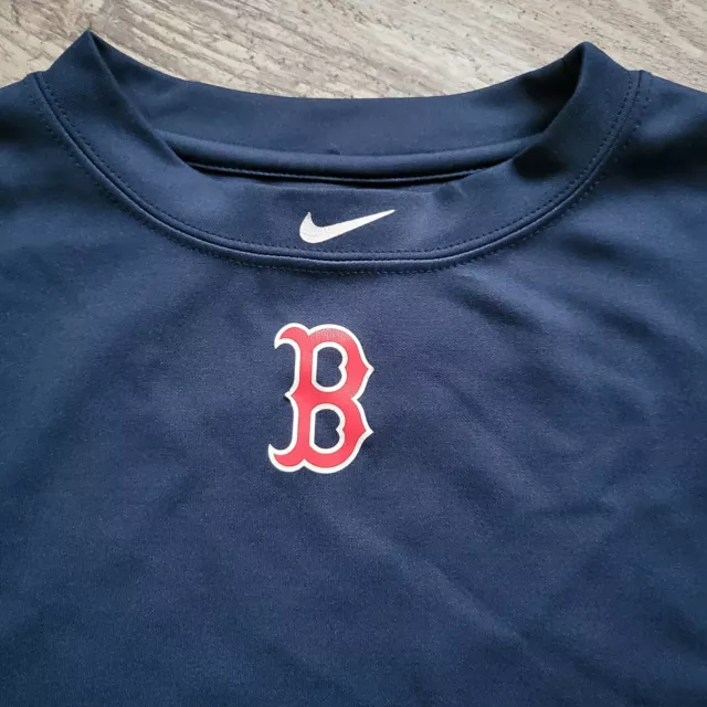 Nike Boston Red Sox Men's T-Shirt Dri-Fit Short Sleeve Baseball MLB Blue Size L