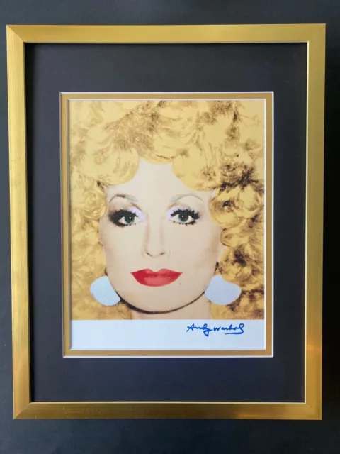 Andy Warhol Gorgeous 1984 Signed Dolly Parton Print Matted To 11X14 Ist $549=