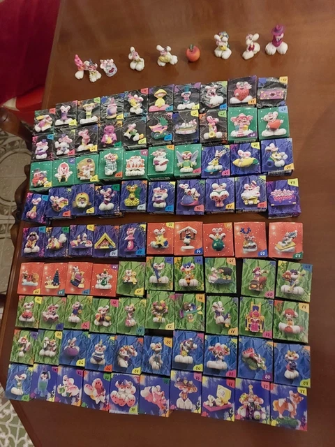 10 set di Miniature Diddl Da Collezione in resina vintage 99 pezzi, 90 mib