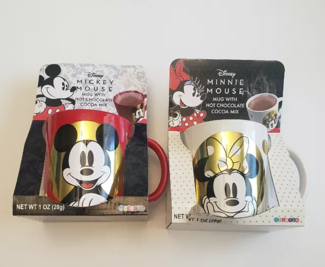 Disneys Mickey Mouse Minnie Mouse Golden Galerie 14 oz Ceramic Coffee Mug Cocoa