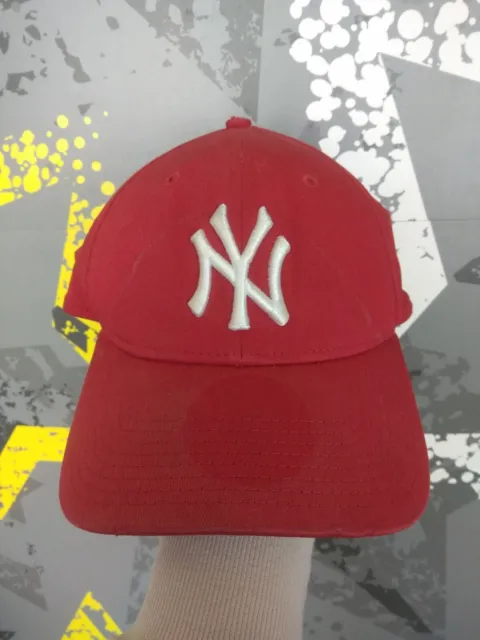 New York Yankees Fan Baseball Cap Red New Era Mens S/M ig93