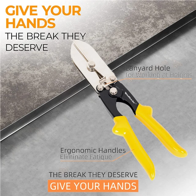 5-Blade Hand Crimper Sheet Metal Tool 24-28 Gauge Duct Work Downspout Stove Pipe