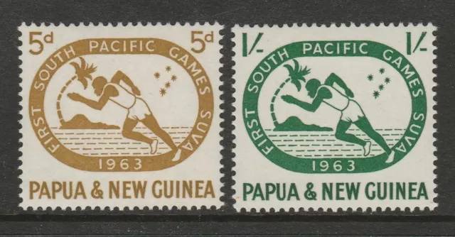 Papua New Guinea 1963 First South Pacific Games set SG 49-50 Mnh.