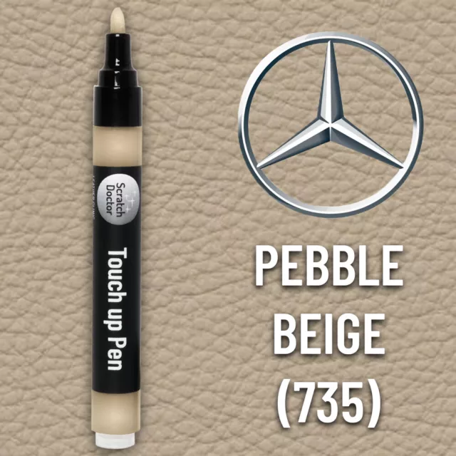 LEATHER PAINT TOUCH Up Pen MERCEDES PEBBLE BEIGE 735, scratches and small  marks £9.95 - PicClick UK