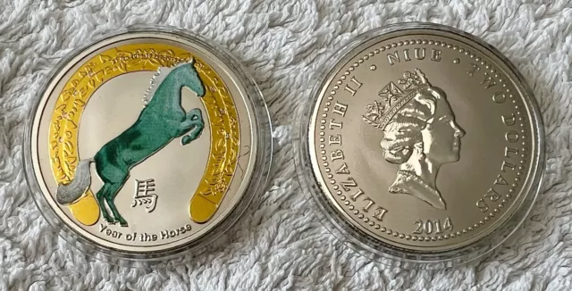 Rare Niue Year of the Horse .999 Silver Layered Coin - Add to Your Collection!