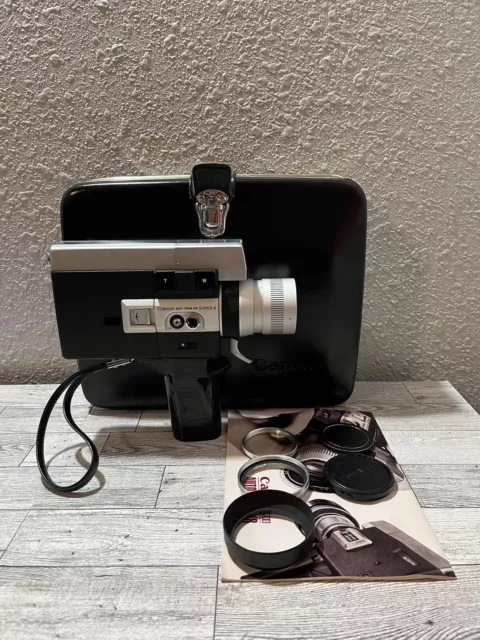 CANON AUTO ZOOM 518 Super 8 Movie Camera W/ Case - Works Great! FREE SHIPPING