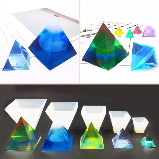 3D Pyramid Silicone Mould DIY Resin Decorative Mold Craft Jewelry Making Mold