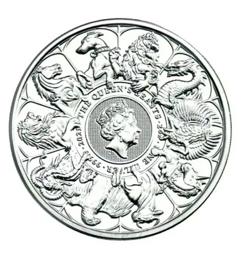 Great Britain UK 5 Pounds 2021 Silver 2Oz Coin Queen's Beasts Completer