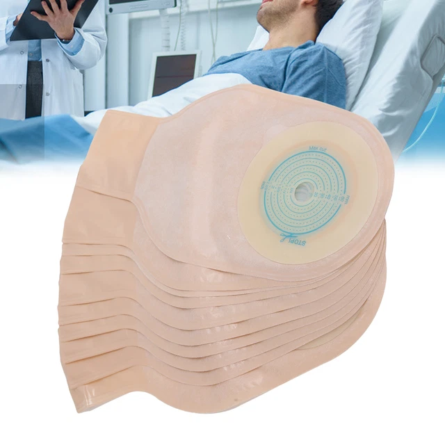 DISPOSABLE COLOSTOMY BAGS One Piece Ostomy Ileostomy Stoma Care Pouches
