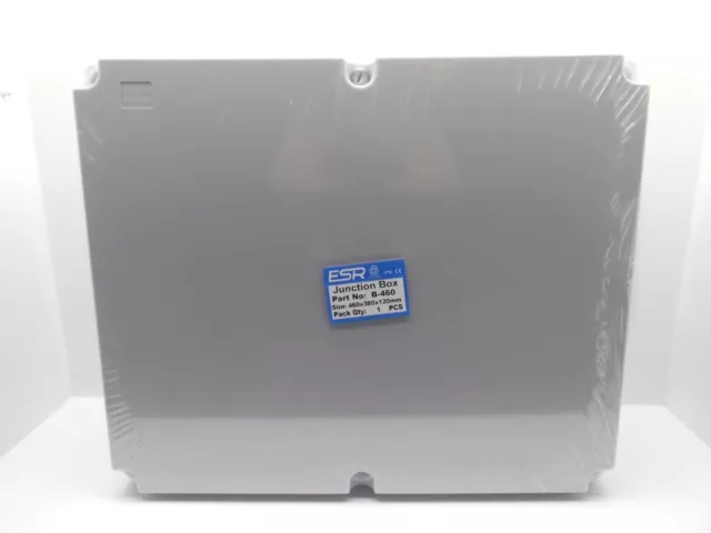 ESR ENCLOSURE JUNCTION BOX ADAPTABLE PVC PLASTIC IP56 WATERPROOF 460x380x120mm
