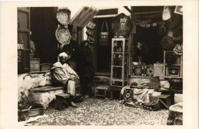 PC CPA ARABIAN TYPES AND SCENES, MOROCCO, TETUAN, MARKET, (b17371)