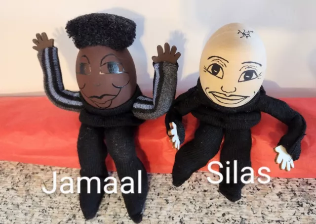 Humpty Dumpty Type Dolls, Modern,  African American, each sold separately.