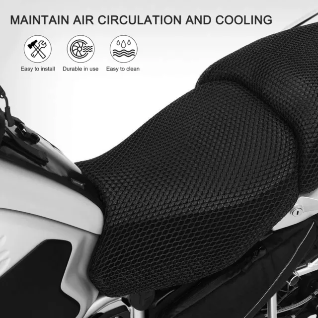 Anti-Slip Cover Motorcycle Breathable Seat Cover Mesh Pad for BMW R1200GS 13-18 3