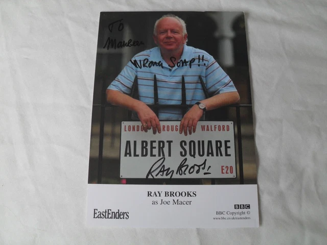 RAY BROOKS - Autographed cast card signed by Ray Brooks EASTENDERS, Mr. BENN