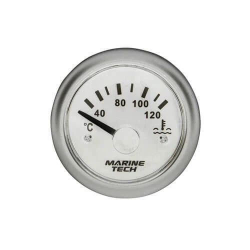 WHITE Marine Tech Water Temperature Gauge 40-120Deg Industrial Grade Electronic