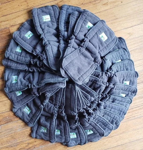 Naturally Nature Cloth Diaper Inserts Bamboo Lot (24) - Free Shipping!