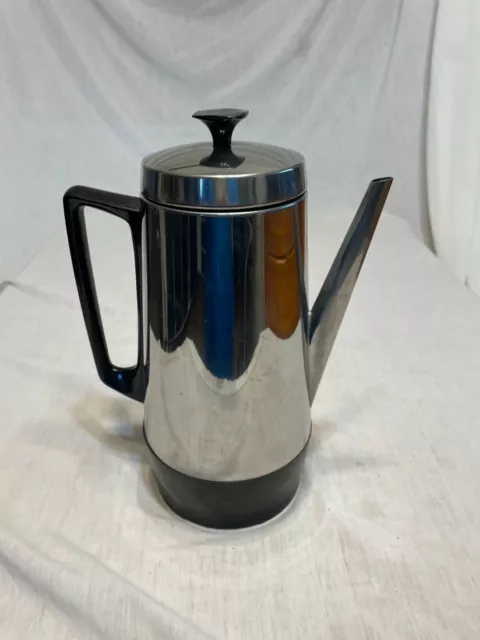 Vintage Cory S12P-B Royal Stainless Electric Coffee Percolator Pot NO CORD!!