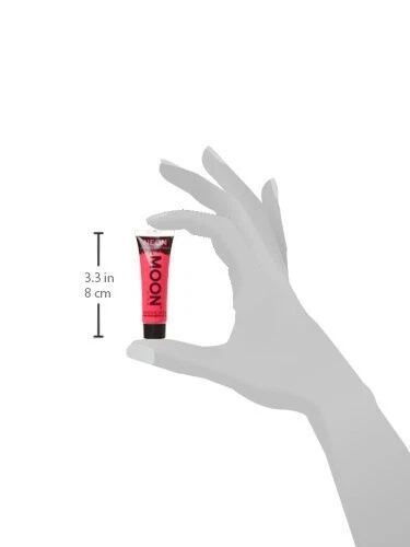 (Rosa intenso) - Vernice viso al neon UV intensa, rosa caldo, singola, 12 ml