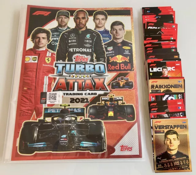 Topps Turbo Attax Trading Card 2021 Game Carte da Gioco F1 Formula One 1 Nuove