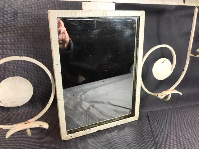 Ancien porte manteau de bistrot en fer forgé avec miroir déco bistrot vintage 2