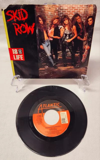 Disco de vinilo SKID ROW 18 and life/Midnight Tornado 45 7-88883 ¡con manga!