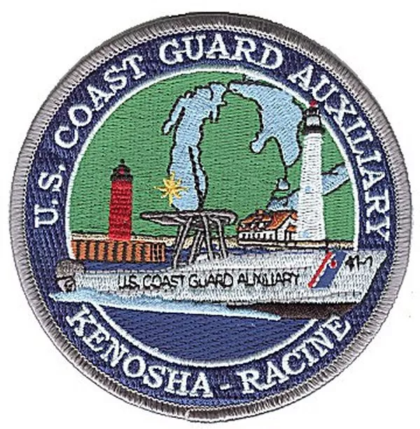 Kenosha-Racine Wisconsin Auxiliary Flotilla 41-1 W5113 USCG Coast Guard patch