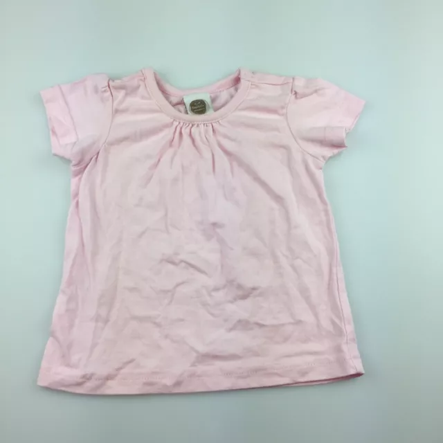 Girls size 00, Tiny Little Wonders, pink cotton t-shirt / top, GUC