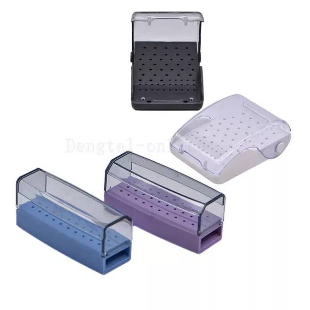Dental Plastic Box Bur Case Placement Drill Disinfection Holder 60 Holes 2 Type
