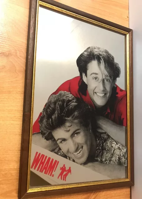 Wham! Mirror George Michael Andrew Ridgeley 80s Vintage Retro Music Memorabilia