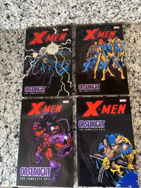 X-Men The Complete Onslaught Epic Book 1 2 3 4 Graphic Novel Trade Omnibus Lot