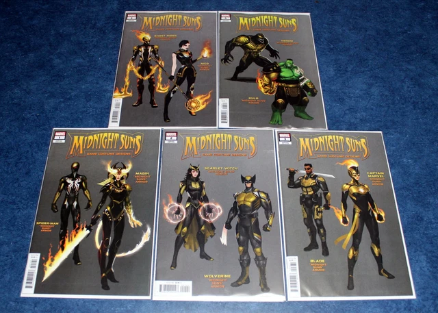 MIDNIGHT SUNS #1 2 3 4 5 1st print GAME VARIANT set MARVEL 2022 WOLVERINE BLADE