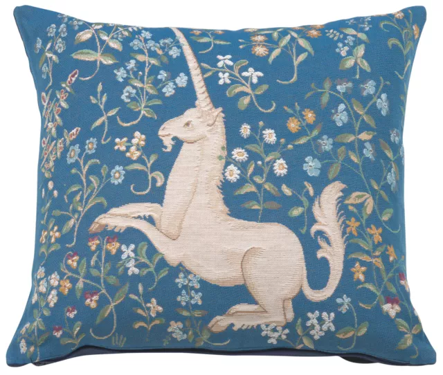 Licorne Fleuri Blue Tapestry Cushion Pillow Covers For Home Decor New 19x19 in