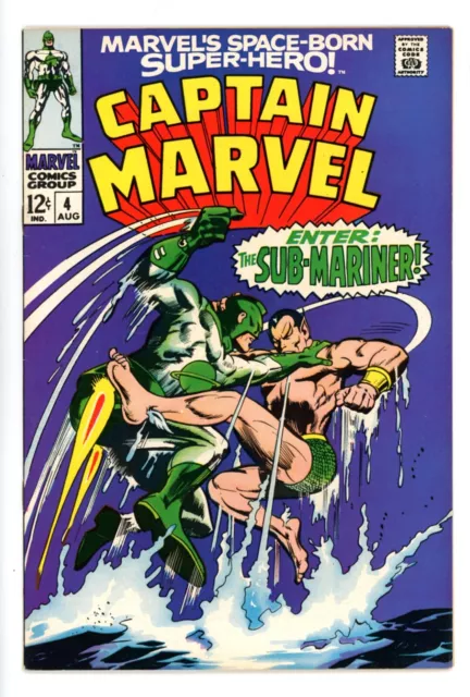 CAPTIAN MARVEL #4  Marvel 1968 - Sub-Mariner - Vince Colletta & Gene Colan - VF+