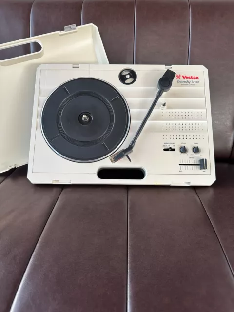 Vestax Handy Trax USB Portable Record Player DJ Turntable White with Adapter