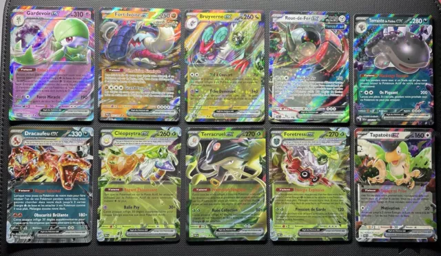 Lot de 10 Cartes Pokémon Ultra rare EX Téracristal Destinées De Paldéa Fr EV04.5